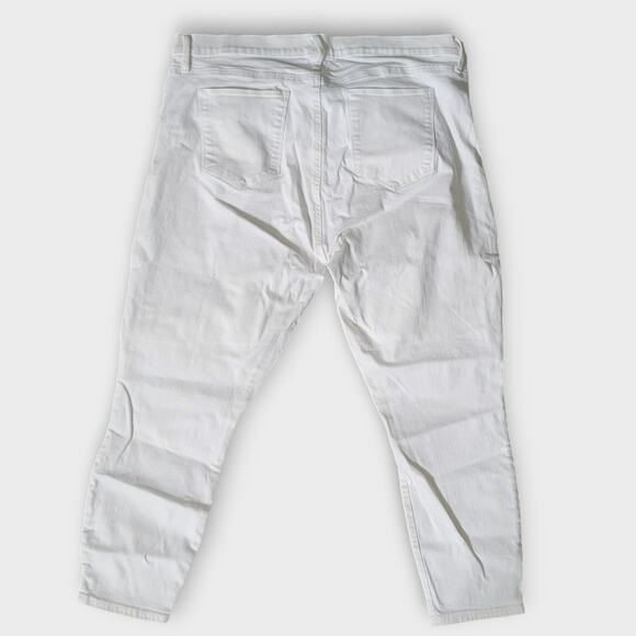 Gap 1969 Stretch True Skinny Ankle White Midrise Jeans Women Sz 35 R - Picture 4 of 8